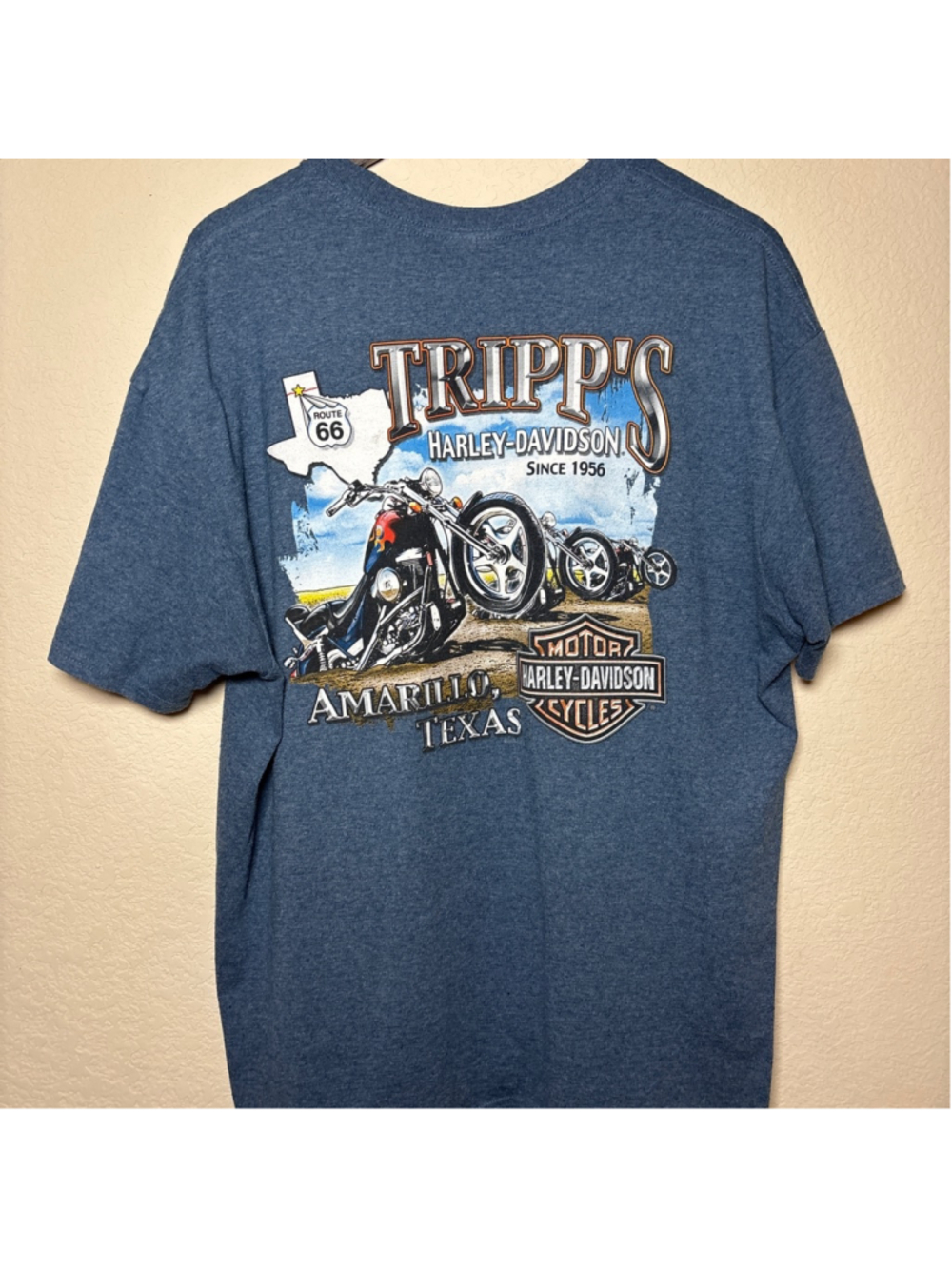 Harley Davidson authentic store tee, Tripp's in Amarillo TX NWOT XL - Picture 3 of 7